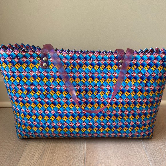Ecoist Candy Wrapper large Tote/Beach Bag - Picture 1 of 5
